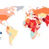 Mapa del impacto del terrorismo. Fuente: Índice de Terrorismo Global 2016, Institute for Economics and Peace. Blog Elcano