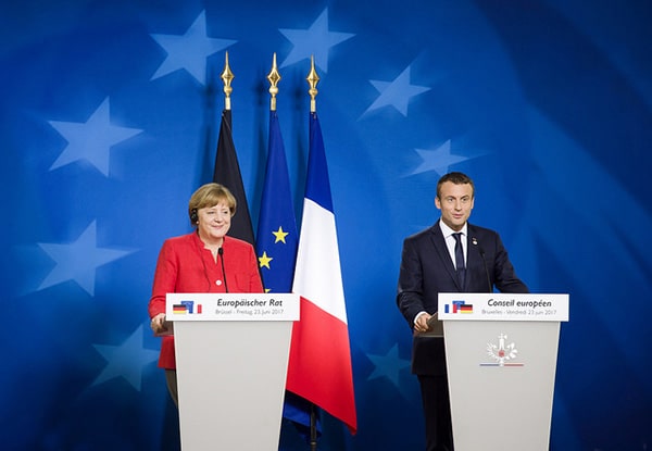 Angela Merkel and Emmanuel Macron at the European Council (June 2017). Photo: European Council (CC BY-NC-ND 2.0). Elcano blog
