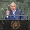 Benjamin Netanyahu, primer ministro de Israel, en su discurso en el 73º período de sesiones de la Asamblea General de la ONU. Foto: UN Photo / Cia Pak.