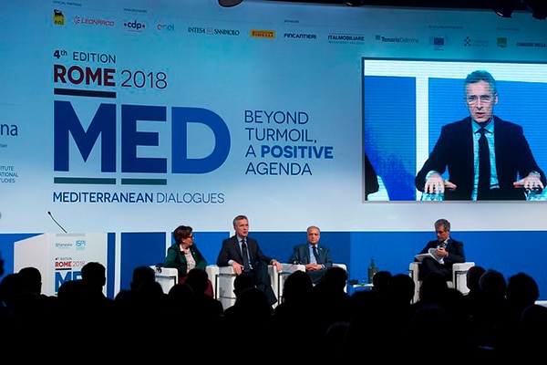NATO Secretary General Jens Stoltenberg at the Rome 2018 Mediterranean Dialogues Conference. Photo: NATO (CC BY-NC-ND 2.0)