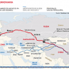 Ruta de la seda ferroviaria (Tren Yixinou). Créditos del mapa: Francisco José Moya. Fuente: Transfesa / InterRail Services GmbH / National Geographic. Imagen vía Geopolítica Multipolar. Blog Elcano