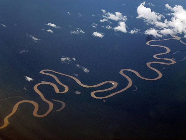 Meandros de un afluente del río Solimões, entre Manaos y Tabatinga (Brasil). Foto: Hervé Théry / Water Alternatives (CC BY-NC 2.0).