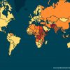 El presente de los futuros alternativos. Mapa de Evaluación de Riesgos Estadísticos de Asesinatos en Masa 2019-20. Fuente: Early Warning Project. Blog Elcano
