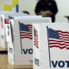 Mesa de votación en las elecciones primaras en EEUU 2016. Foto: Shaune Fraser - Entorno Inteligente. Blog Elcano