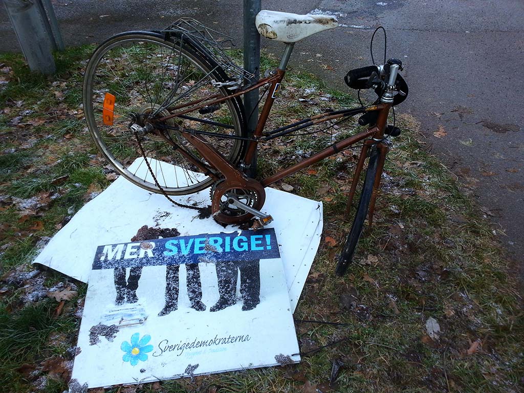 The Europeanisation of the anti-Europeans. Campaign poster for the Sweden Democrats. Photo: Blondinrikard Fröberg (CC BY 2.0). Elcano Blog