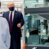 Donald Trump, presidente de los EEUU, usando una mascarilla durante su visita al Bioprocess Innovation Center de Fujifilm Diosynth Biotechnologies en julio de 2020. Foto: Shealah Craighead / The White House (Dominio público). Blog Elcano