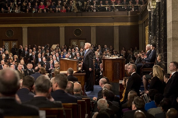 Donald Trump en el SOTU 2018. Foto: The White House - D. Myles Cullen (Dominio público). Blog Elcano