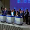 Rueda de prensa conjunta sobre las negociaciones comerciales UE-Mercosur (28/6/2019). Al frente: Phil Hogan, Cecilia Malmström y Jorge Marcelo Faurie. Imagen vía EC Audiovisual Services.