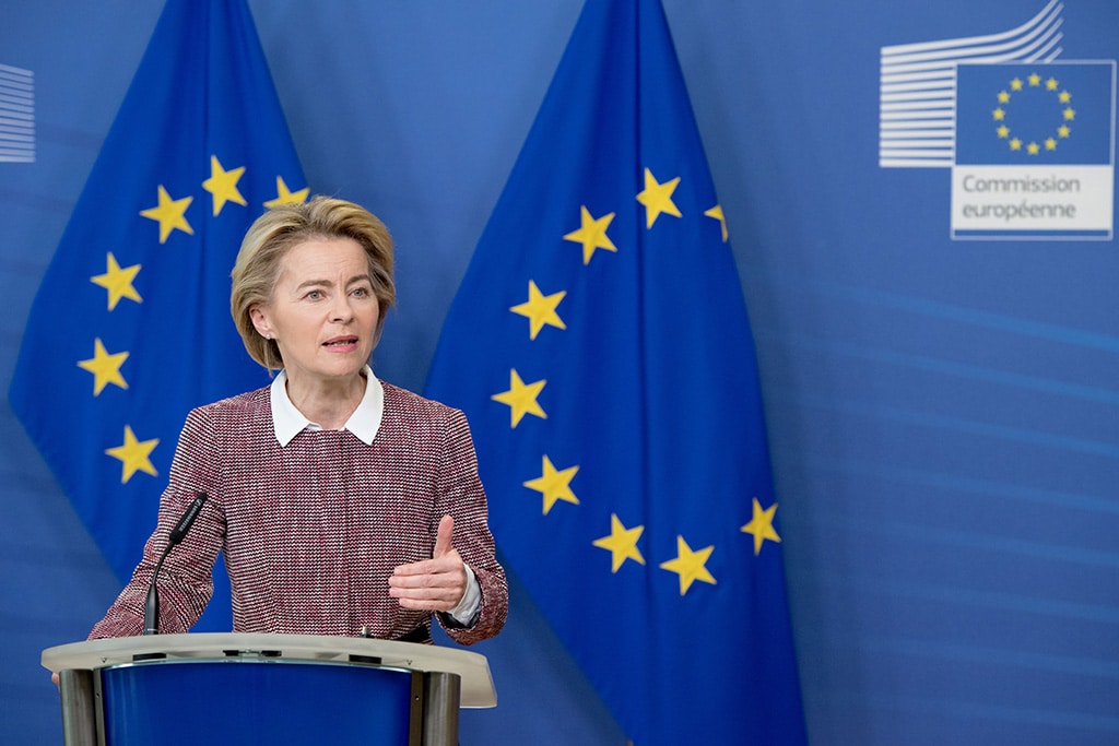 Press conference by Ursula von der Leyen, President of the European Commission, on the Commission’s new strategy: Shaping Europe’s Digital Future (19/2/2020). Photo: Etienne Ansotte / EC - Audiovisual Service, ©European Union, 2020. Elcano Blog