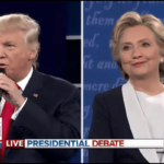 Hillary Clinton and Donald Trump at the second US Presidential Election Debate 2016. Source: ABC News. Elcano Blog