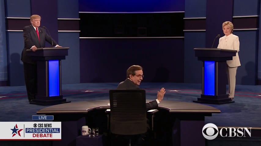 Clinton pulls away, and Trump Chases. The third and final presidential debate moderated by Chris Wallace from Fox News. Source: CBS. Elcano Blog
