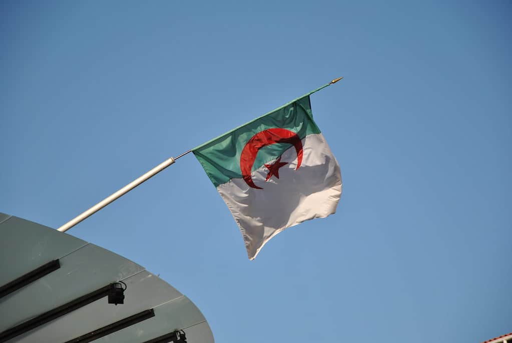 A political economy of low oil prices in Algeria. Algerian flag.