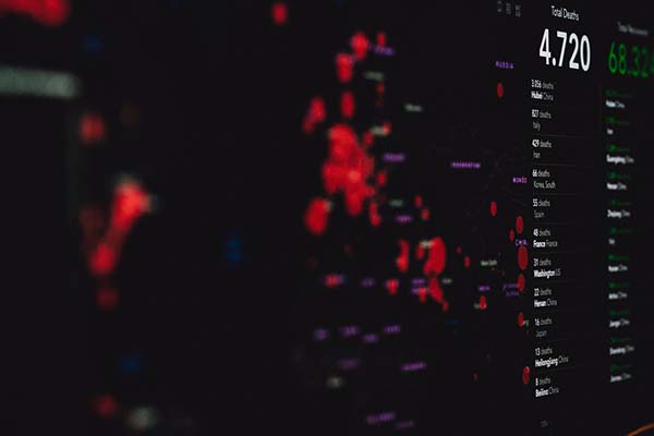 Coronavirus Statistics on Screen. Photo: Markus Spiske