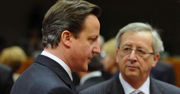David Cameron, Jean Claude Juncker. Elcano Blog