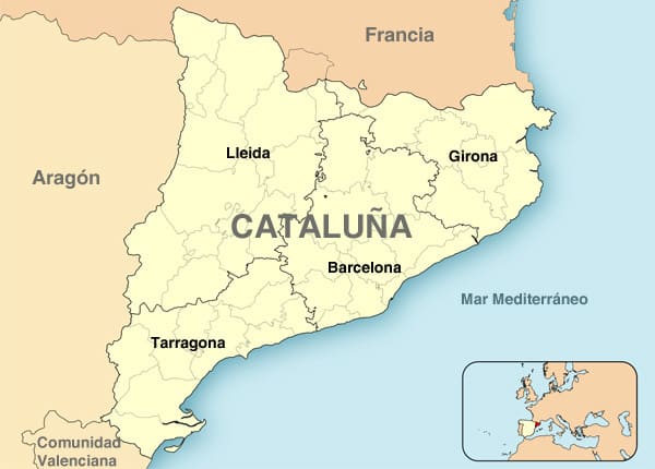 Cataluña y la evolución del terrorismo yihadista en España. Ubicación y provincias de Cataluña