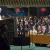 Pope Francis's speech at the UN General Assembly on 2015. Photo: ONU/Evan Schneider
