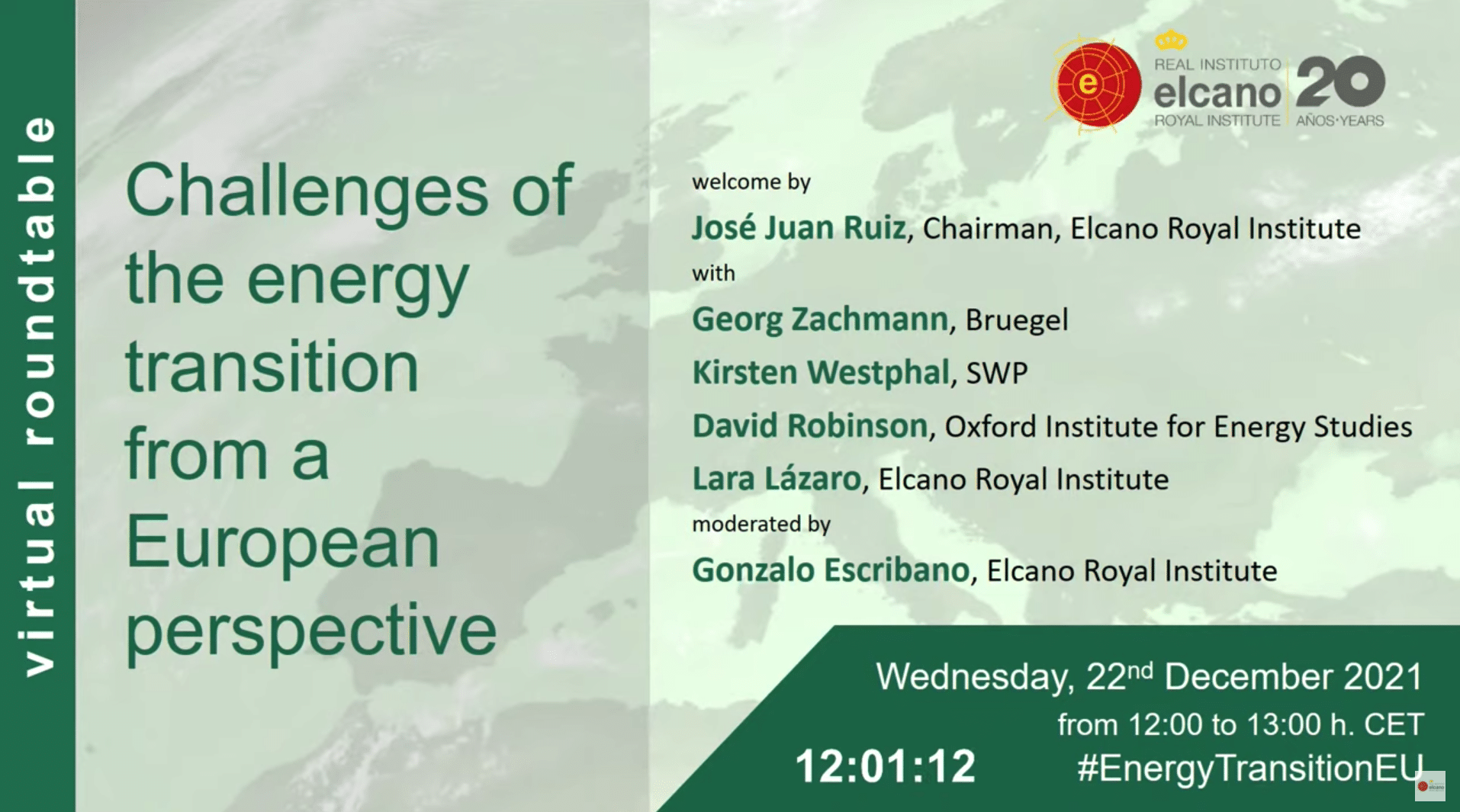 Challenges of the energy transition from a European perspective
