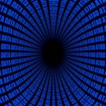 Son los datos, y la democracia. Simulación de agujero de gusano con la palabra data. Foto: geralt (Pixabay) Blog Elcano