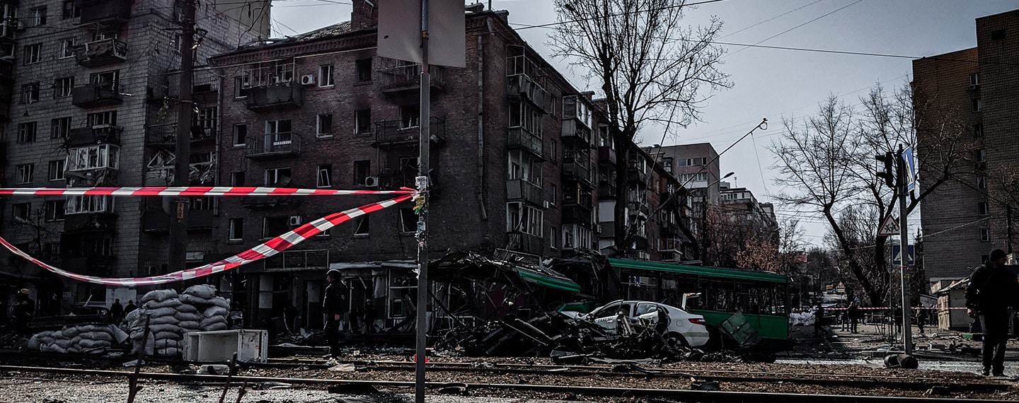 Barrio de Kyiv en Ucrania