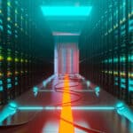 The need for a digital safe haven for Ukraine. Data centre with server racks in a corridor room. Photo: DCStudio