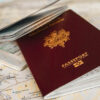 Golden passport and visa schemes. A European passport on a map. Photo: jackmac34