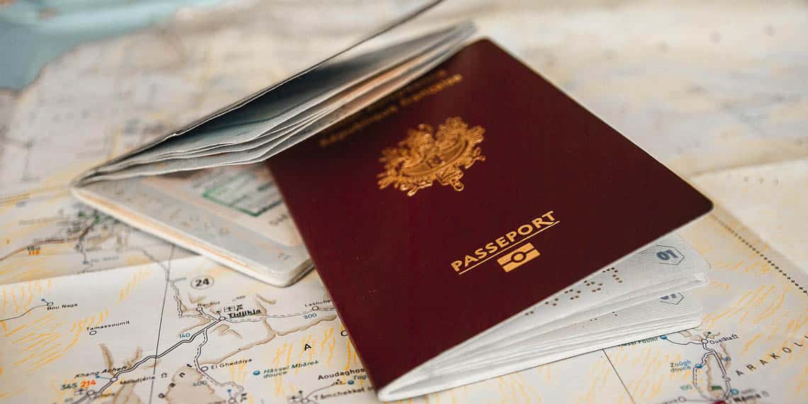 Golden passport and visa schemes. A European passport on a map. Photo: jackmac34