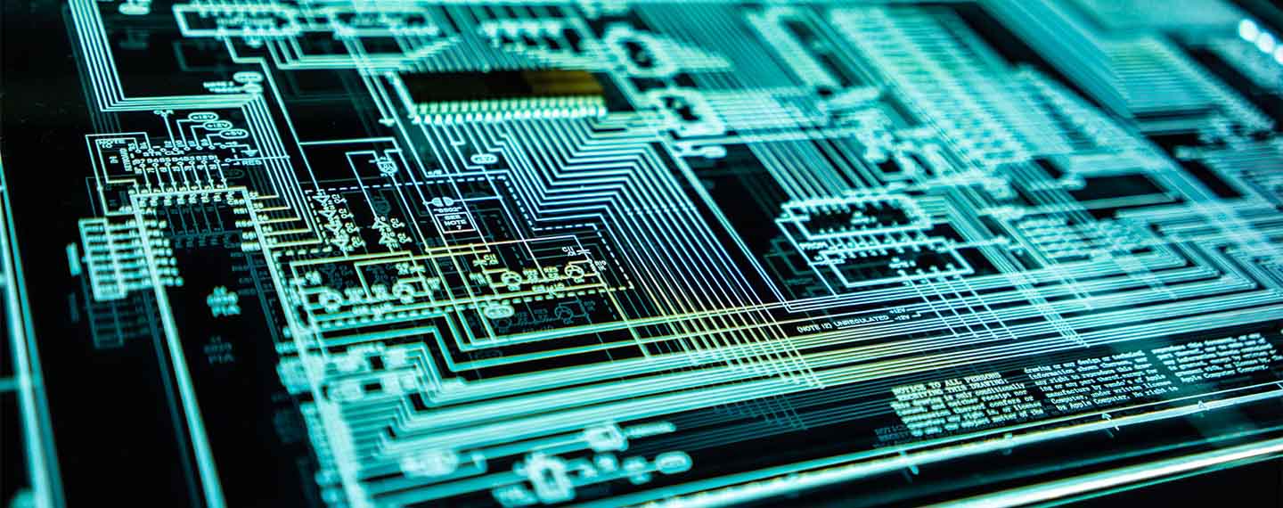 Cyber conflict. LED panel photo