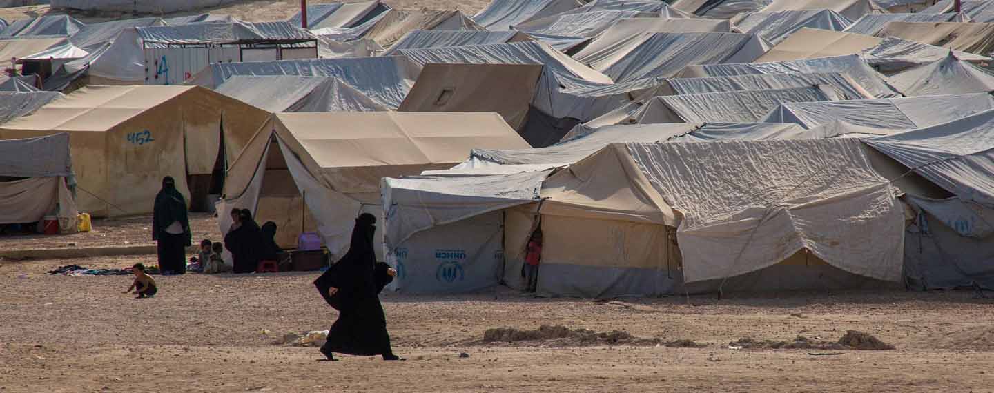 Campo Al Hol en el noroeste de Siria que alberga familiares de los combatientes de Estado Islámico