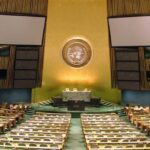 Salón de la Asamblea General de las Naciones Unidas en la sede de Nueva York