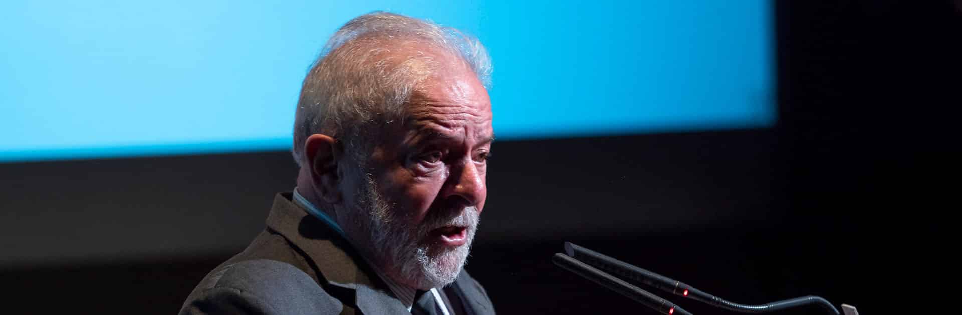 Luiz Inácio Lula da Silva (entonces expresidente de Brasil) en la Casa de América en Madrid, España (2021)