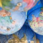 COP 27 in Sharm El-Sheikh. Earth globes decoration