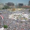 Revueltas árabes. Una gran multitud se reúne en la plaza Tahrir en El Cairo (Egipto) durante las protestas en julio de 2011