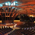 Interior de la Cámara Plenaria del Consejo de Europa en Estrasburgo