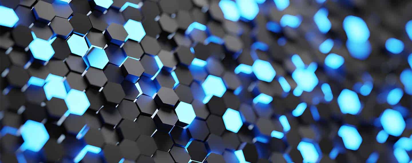 Global technology trends. Background with hexagonal pattern. Modern technology and network concept