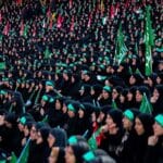 Mujeres iraníes en la Gran Conferencia de miembros Basij en el estadio Azadi (9/10/2018)