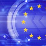 Digital concept of the European Union´s flag.