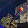 Un tanque con flores en Rostov (Rusia) el 24 de junio de 2023 durante el motín militar de Y. Prigozhin y el Grupo Wagner contra Vladimir Putin
