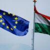 European Union and Indian flags.