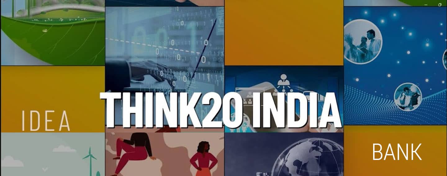 CBDC. Composition image of the Think20 India, the official Engagement Group of the G20 or the Group of Twenty
