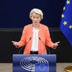 Ursula von de Leyen durante su discurso sobre el Estado de la Unión ante el Parlamento Europeo (13/09/2023)