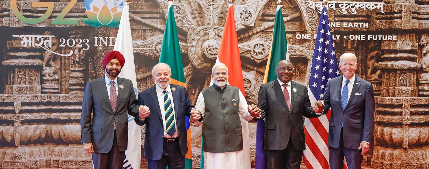 Primer Ministro de la India Narendra Modi durante la apertura de la Cúpula del G20 – Sesión "Una tierra", 09.09.2023. 