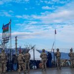 Fuerzas pertenecientes al Ministerio del Interior de Azerbaiyán custodiando la carretera Fuzuli-Shusha.