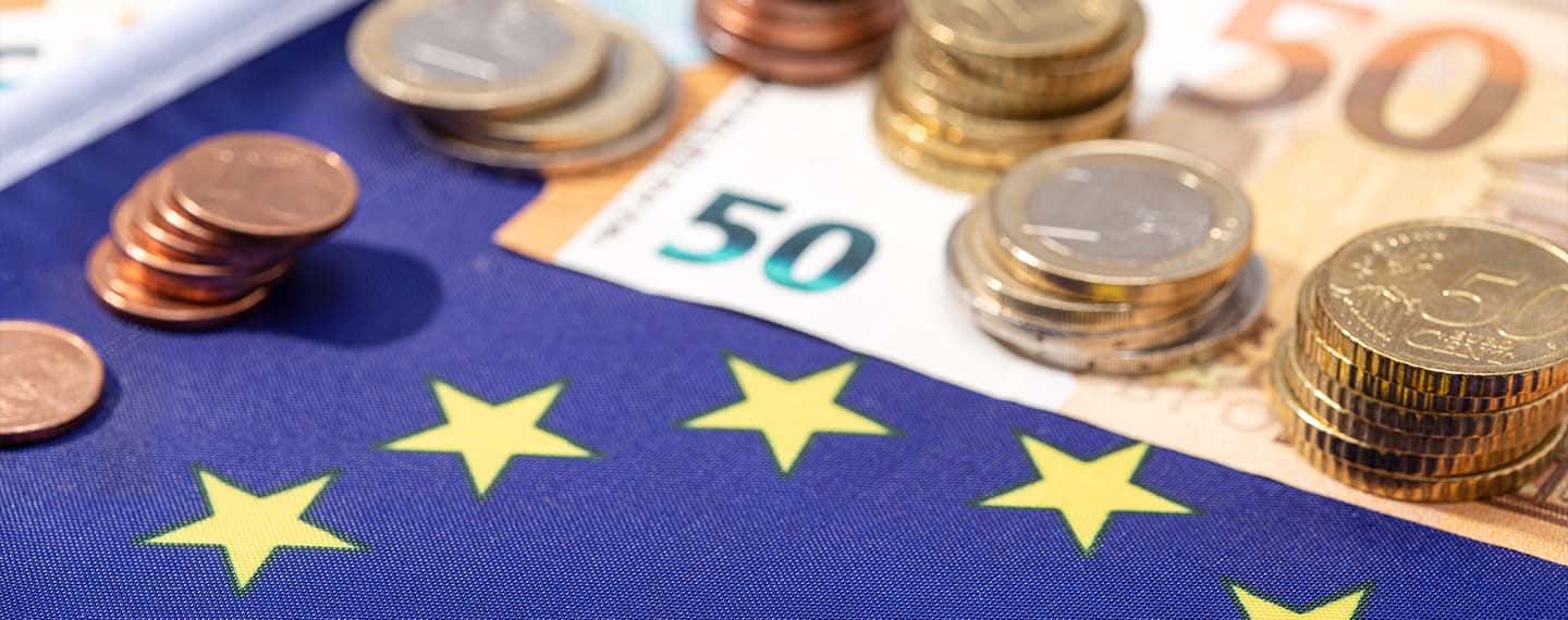 European Union financial stimulus concept.