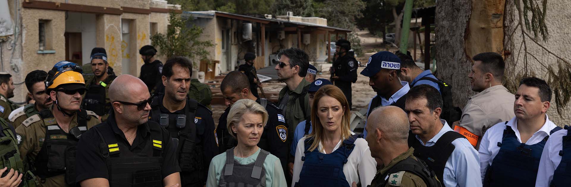 Visita oficial de Roberta Metsola y Ursula von der Leyen a Israel seis días después de los ataques terroristas de Hamás (13/10/2023). Crisis en Gaza