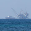 Plataforma de producción en el yacimiento de gas Leviatán en las costas de Israel.