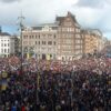 Manifestación en Ámsterdam contra la guerra entre Hamás e Israel, 15 de octubre de 2023.