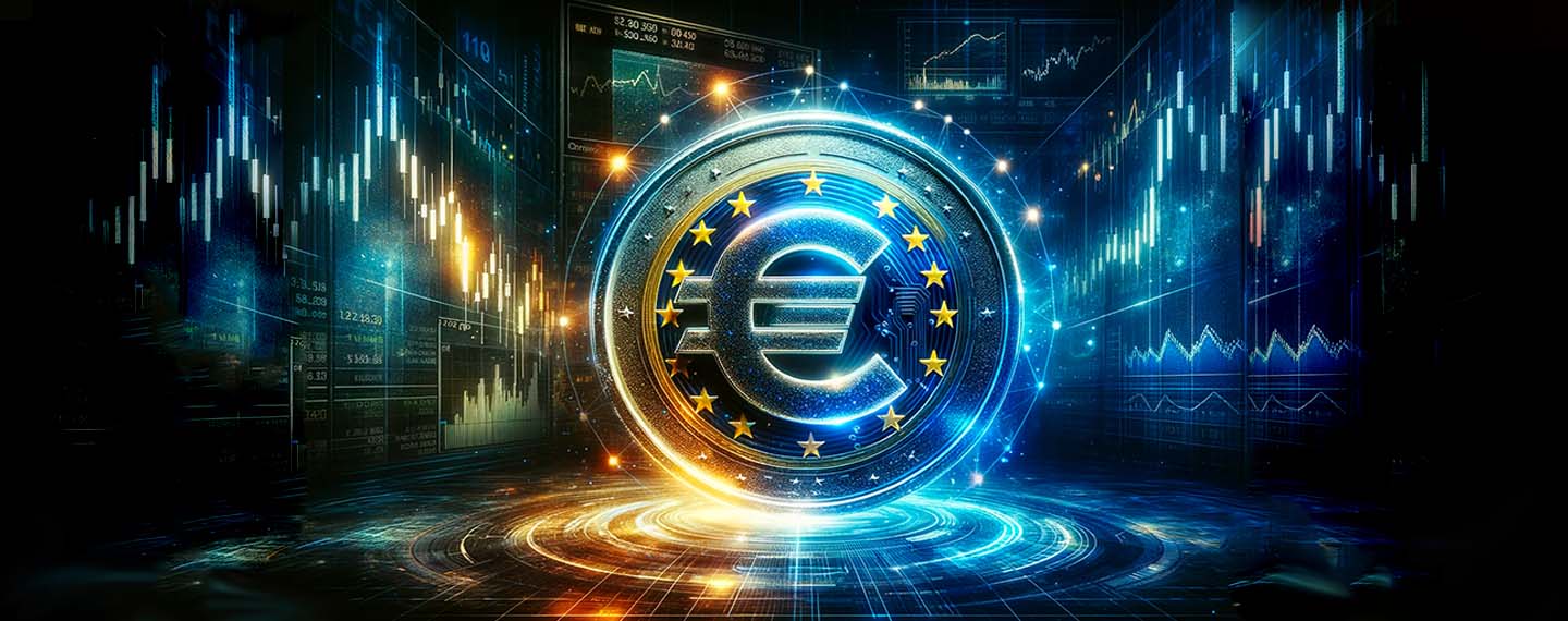 Simulación del euro digital.