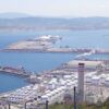 Central de energía de la Bahía de Vizcaya en el puerto de Bilbao, visto desde el monte Argizagi en Zierbena. Seguridad energética