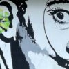 Detalle del mural dedicado al artista español Salvador Dalí en Fort Lauderdale, Florida.