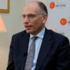 Enrico Letta, presidente del Instituto Jacques Delors, durante la entrevista sobre su informe ‘’Much More Than a Market’’.